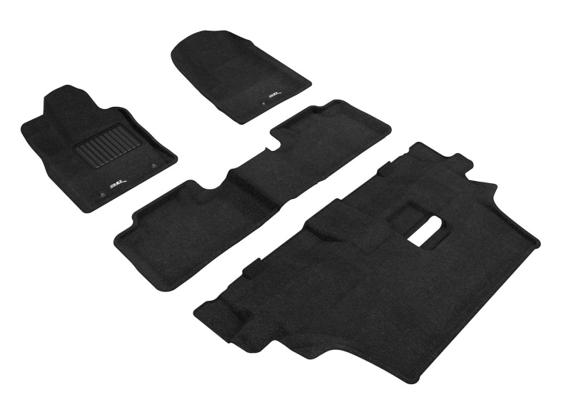 Dodge Durango Floor Mats - Front + Rear + Third Row - 3D MAXpider - Elegant Series - Black - `12-`21 Dodge Durango Floor Mats - Front + Rear + Third Row - 3D MAXpider - Elegant Series - Black - `12-`21